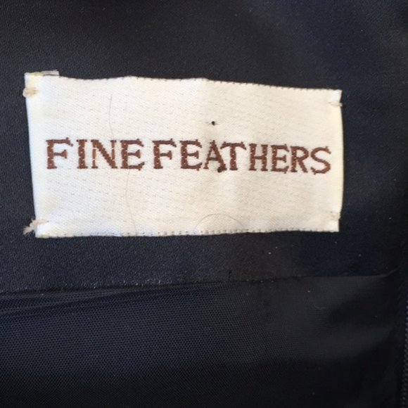 Fine Feathers Off Shoulder Black Bottom Poof Dress - Picture 6 of 7